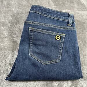 Michael Kors Jeans Womens 10 Blue‎ Skinny Denim Zipper Pockets Rockstar Pants